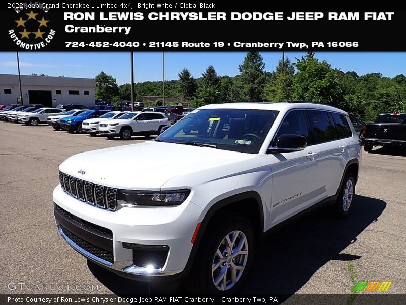 Bright White / Global Black 2022 Jeep Grand Cherokee L Limited 4x4