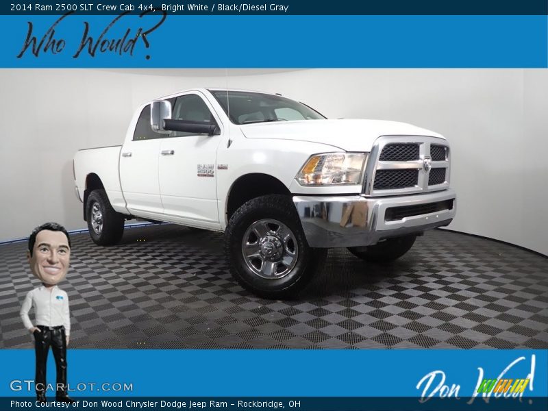 Bright White / Black/Diesel Gray 2014 Ram 2500 SLT Crew Cab 4x4
