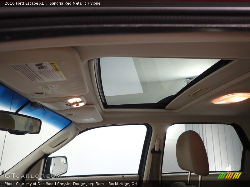 Sangria Red Metallic / Stone 2010 Ford Escape XLT