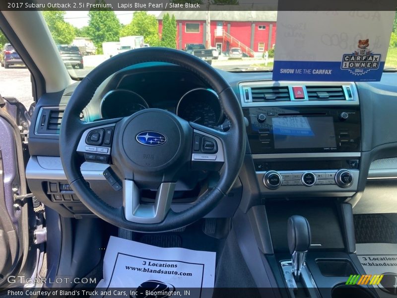 Lapis Blue Pearl / Slate Black 2017 Subaru Outback 2.5i Premium