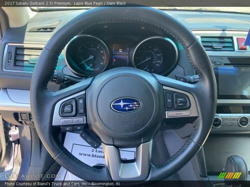 Lapis Blue Pearl / Slate Black 2017 Subaru Outback 2.5i Premium