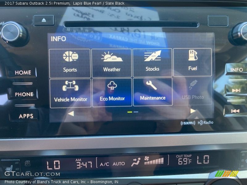 Lapis Blue Pearl / Slate Black 2017 Subaru Outback 2.5i Premium