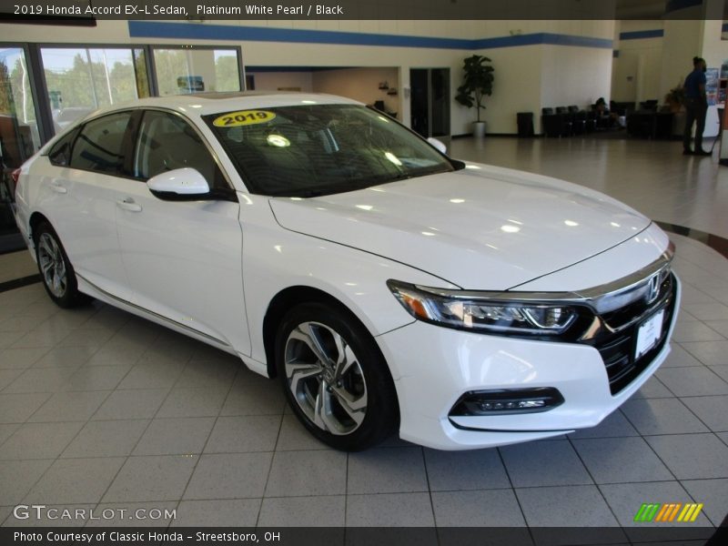 Platinum White Pearl / Black 2019 Honda Accord EX-L Sedan