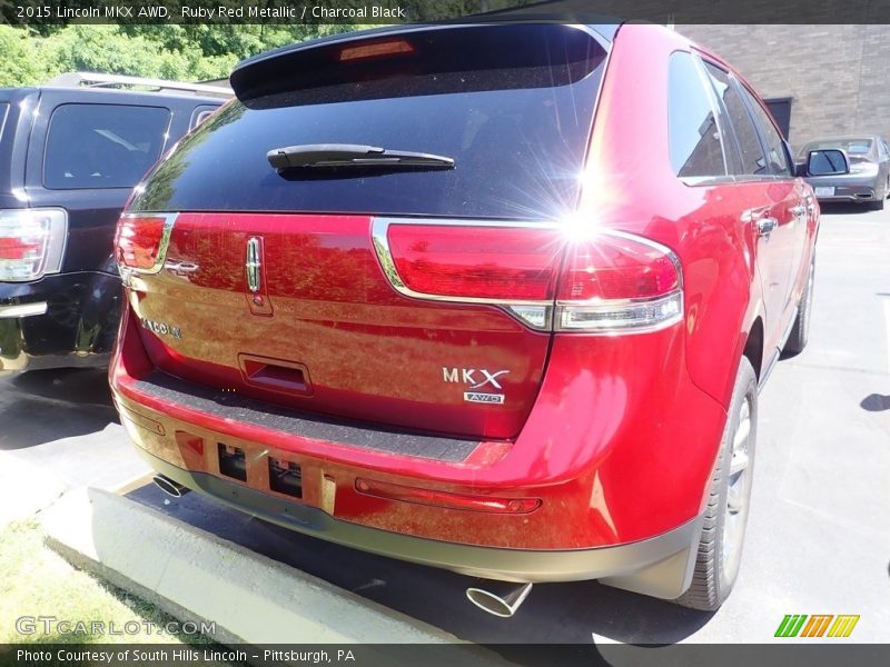 Ruby Red Metallic / Charcoal Black 2015 Lincoln MKX AWD