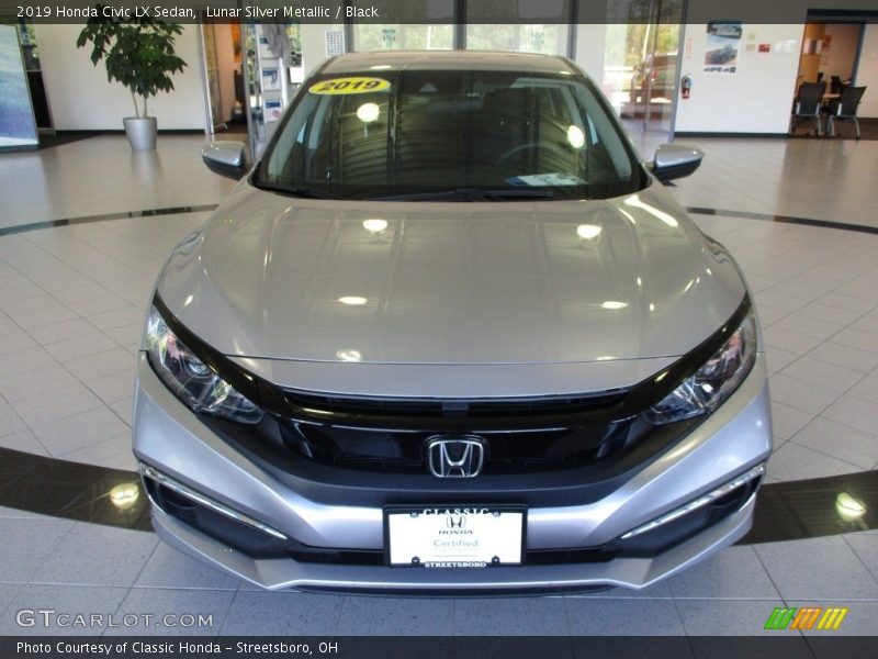 Lunar Silver Metallic / Black 2019 Honda Civic LX Sedan