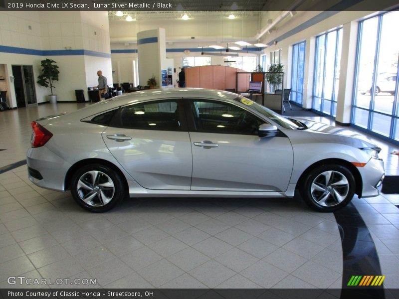 Lunar Silver Metallic / Black 2019 Honda Civic LX Sedan