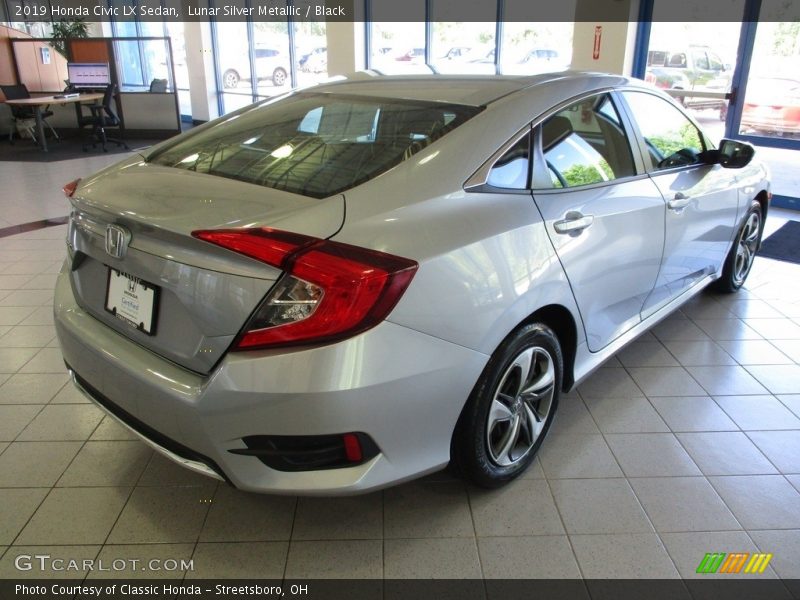 Lunar Silver Metallic / Black 2019 Honda Civic LX Sedan