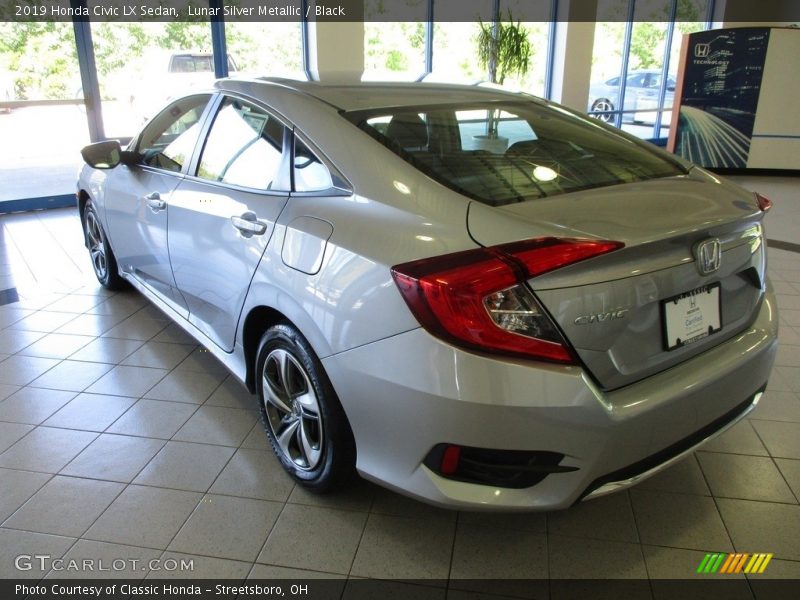 Lunar Silver Metallic / Black 2019 Honda Civic LX Sedan
