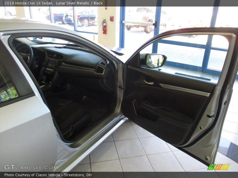 Lunar Silver Metallic / Black 2019 Honda Civic LX Sedan