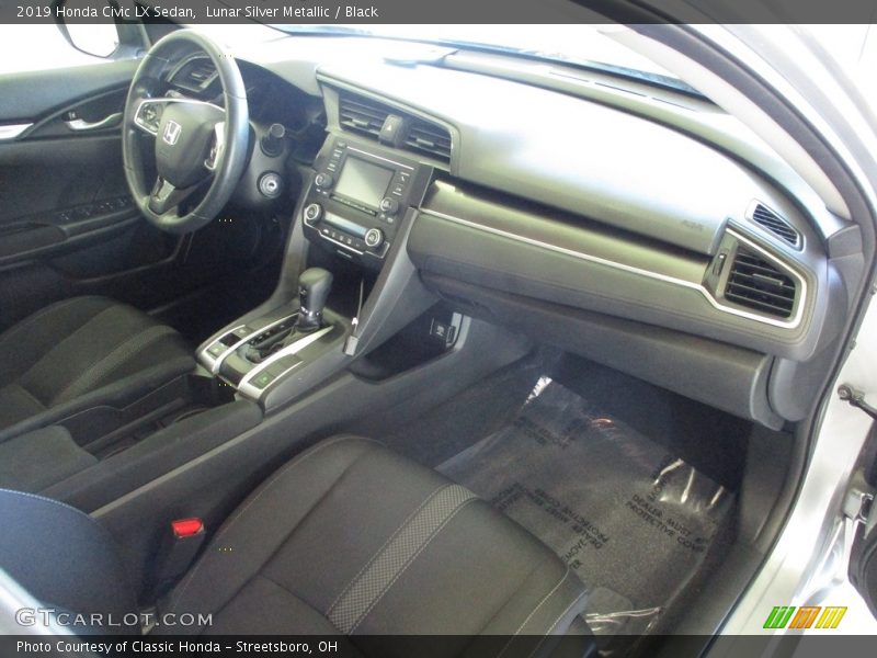 Lunar Silver Metallic / Black 2019 Honda Civic LX Sedan