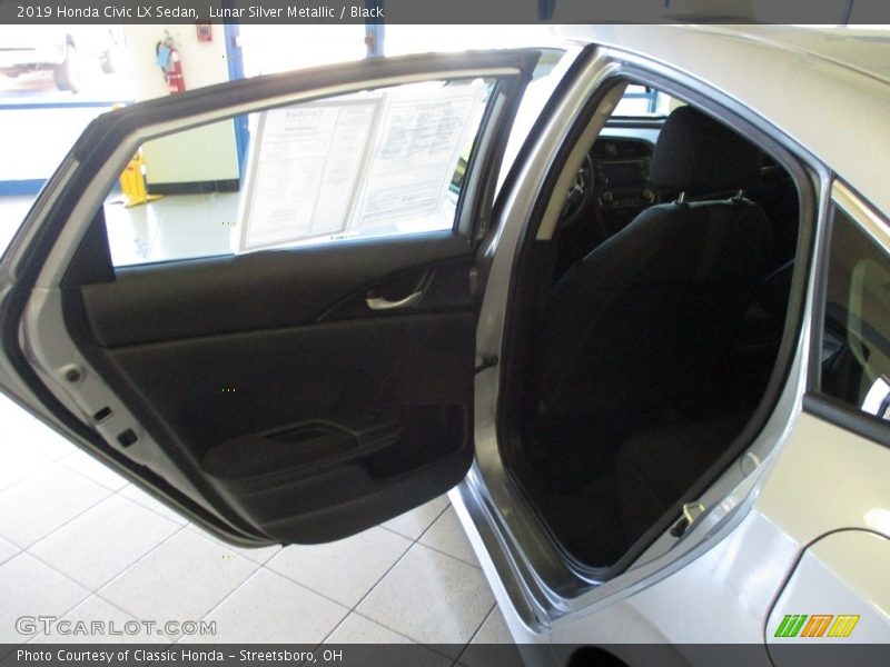 Lunar Silver Metallic / Black 2019 Honda Civic LX Sedan