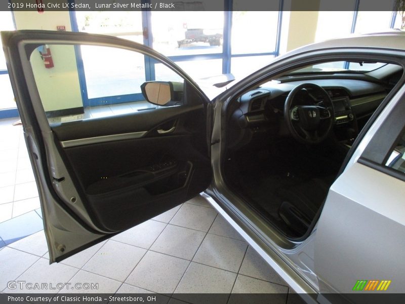Lunar Silver Metallic / Black 2019 Honda Civic LX Sedan