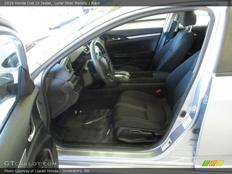Lunar Silver Metallic / Black 2019 Honda Civic LX Sedan