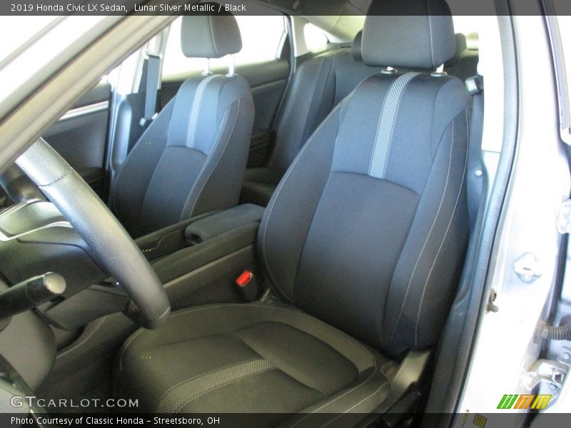 Lunar Silver Metallic / Black 2019 Honda Civic LX Sedan