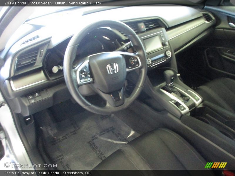 Lunar Silver Metallic / Black 2019 Honda Civic LX Sedan
