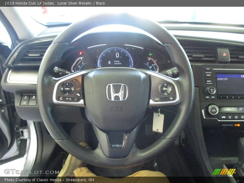 Lunar Silver Metallic / Black 2019 Honda Civic LX Sedan