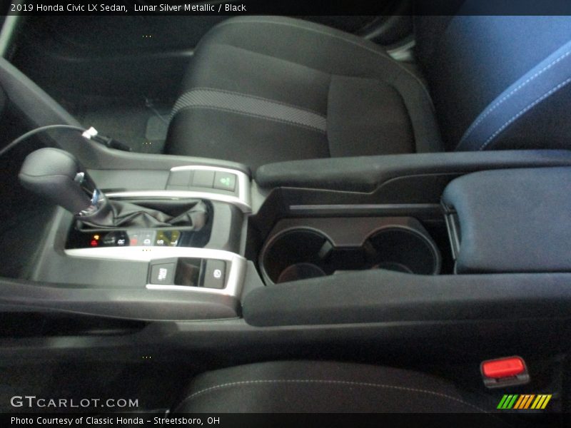 Lunar Silver Metallic / Black 2019 Honda Civic LX Sedan
