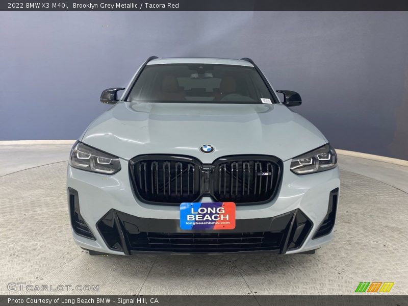 Brooklyn Grey Metallic / Tacora Red 2022 BMW X3 M40i