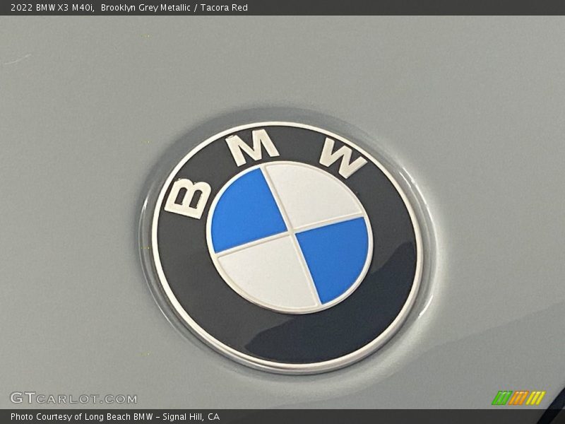 Brooklyn Grey Metallic / Tacora Red 2022 BMW X3 M40i