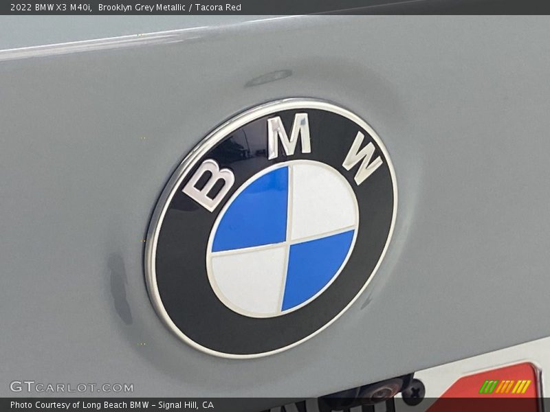 Brooklyn Grey Metallic / Tacora Red 2022 BMW X3 M40i