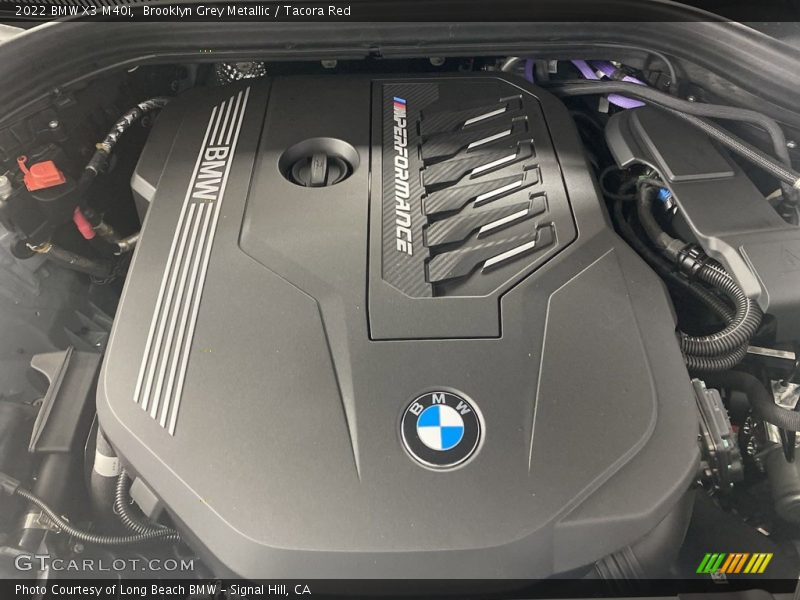 Brooklyn Grey Metallic / Tacora Red 2022 BMW X3 M40i