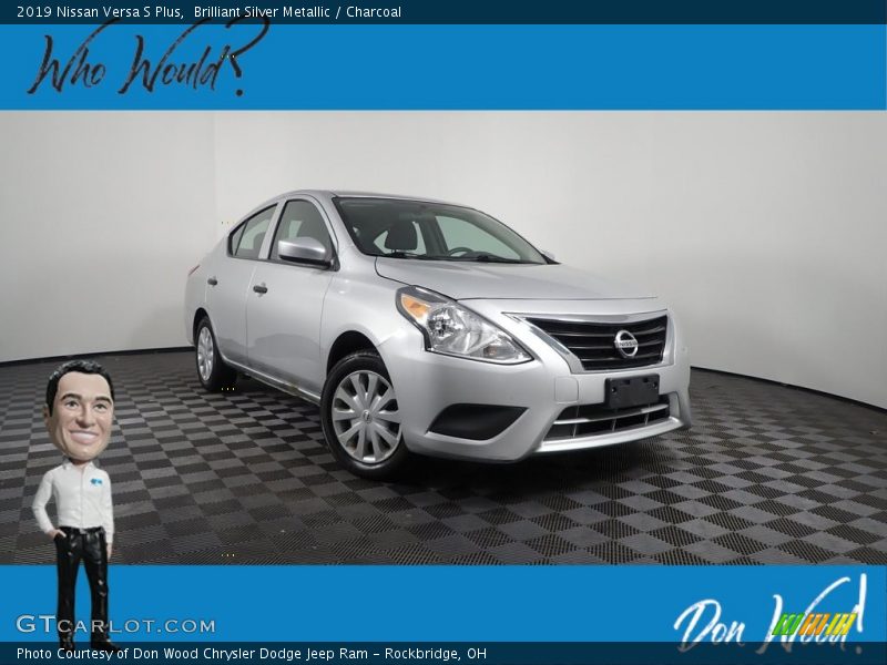 Brilliant Silver Metallic / Charcoal 2019 Nissan Versa S Plus