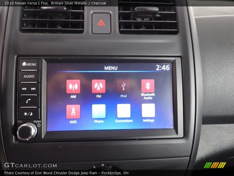 Brilliant Silver Metallic / Charcoal 2019 Nissan Versa S Plus