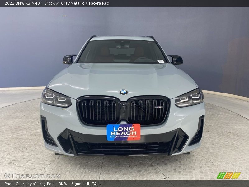 Brooklyn Grey Metallic / Tacora Red 2022 BMW X3 M40i