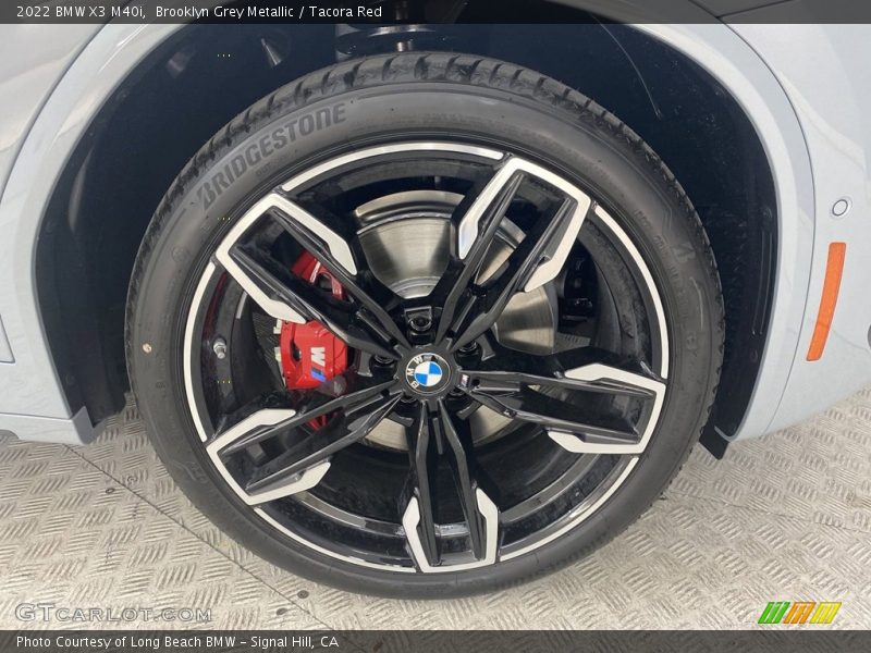 Brooklyn Grey Metallic / Tacora Red 2022 BMW X3 M40i