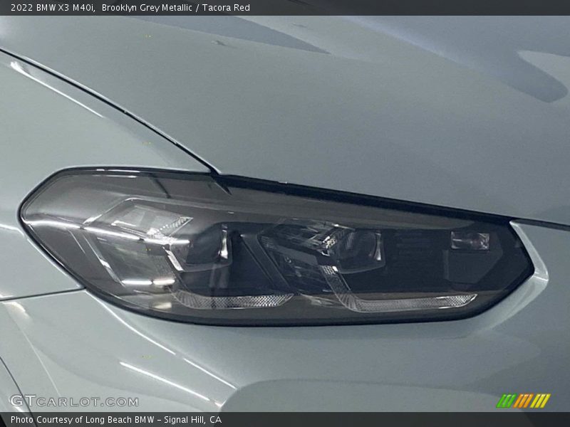 Brooklyn Grey Metallic / Tacora Red 2022 BMW X3 M40i