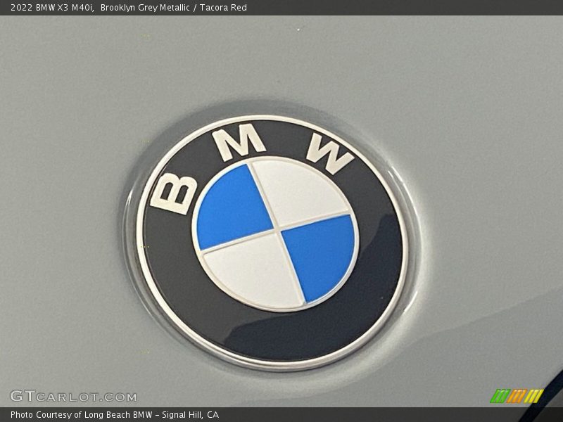 Brooklyn Grey Metallic / Tacora Red 2022 BMW X3 M40i