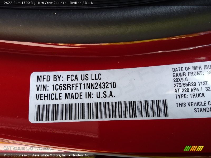 Redline / Black 2022 Ram 1500 Big Horn Crew Cab 4x4