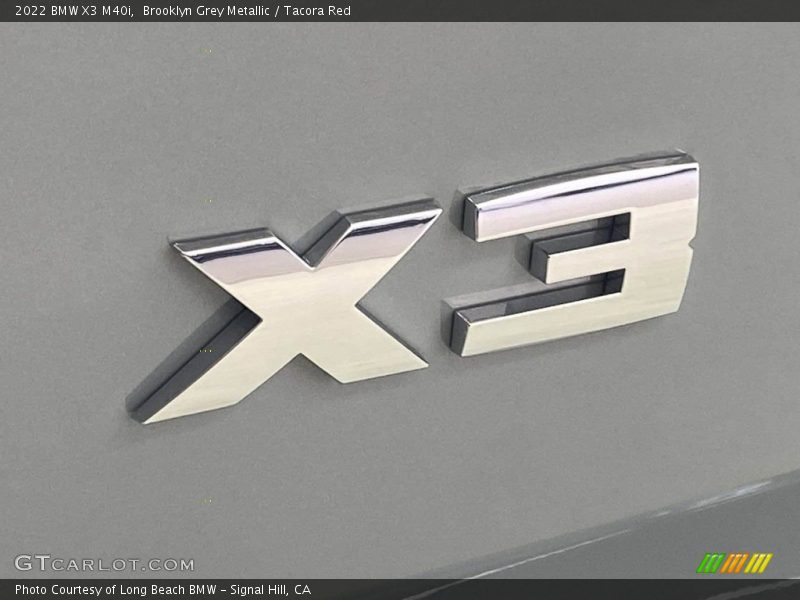 Brooklyn Grey Metallic / Tacora Red 2022 BMW X3 M40i