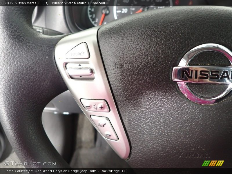Brilliant Silver Metallic / Charcoal 2019 Nissan Versa S Plus
