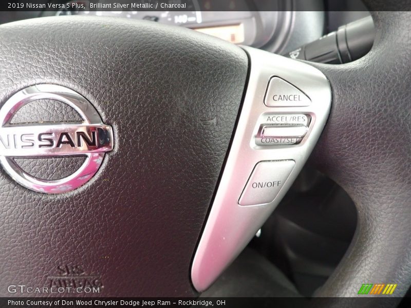 Brilliant Silver Metallic / Charcoal 2019 Nissan Versa S Plus