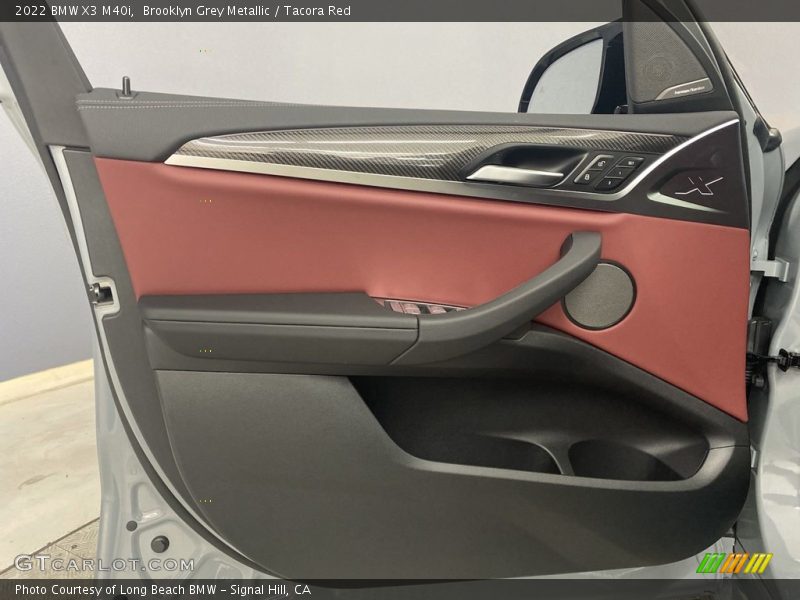 Brooklyn Grey Metallic / Tacora Red 2022 BMW X3 M40i