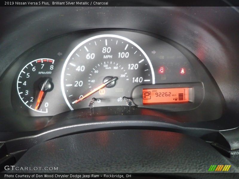 Brilliant Silver Metallic / Charcoal 2019 Nissan Versa S Plus