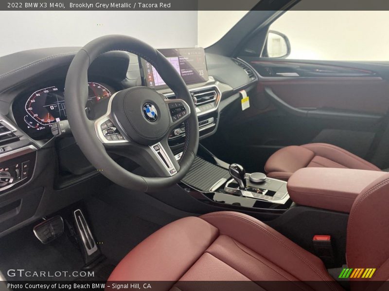 Brooklyn Grey Metallic / Tacora Red 2022 BMW X3 M40i