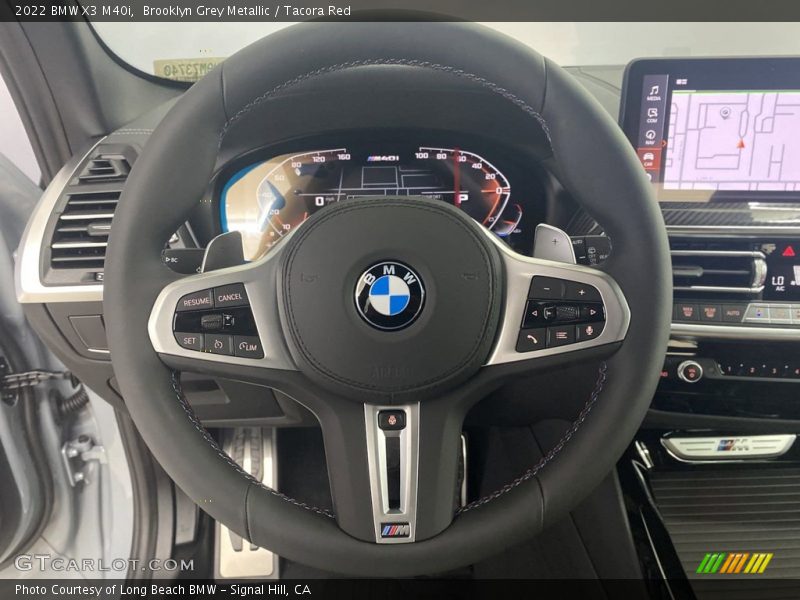 Brooklyn Grey Metallic / Tacora Red 2022 BMW X3 M40i