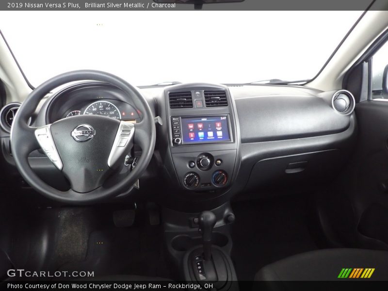 Brilliant Silver Metallic / Charcoal 2019 Nissan Versa S Plus