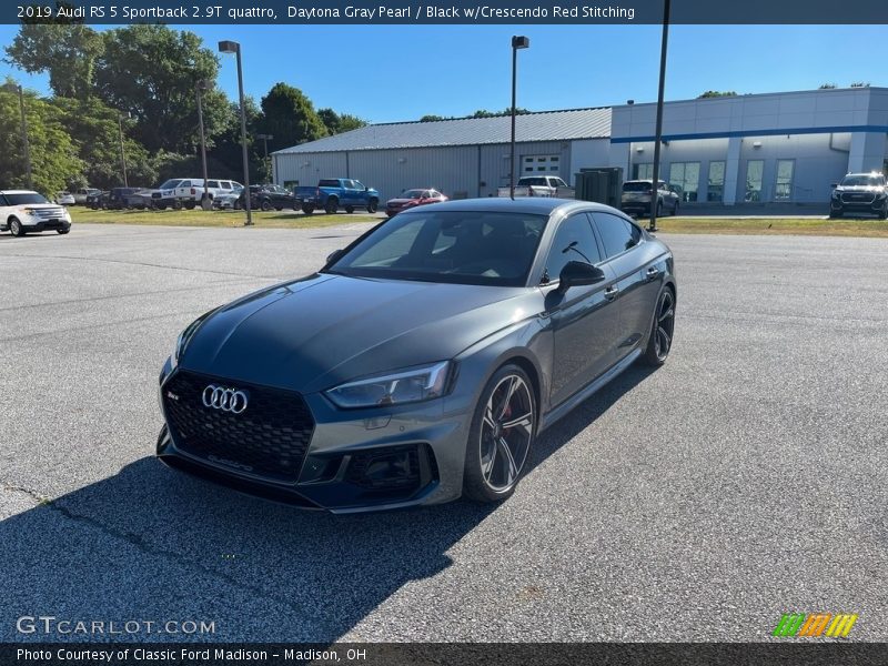 Daytona Gray Pearl / Black w/Crescendo Red Stitching 2019 Audi RS 5 Sportback 2.9T quattro