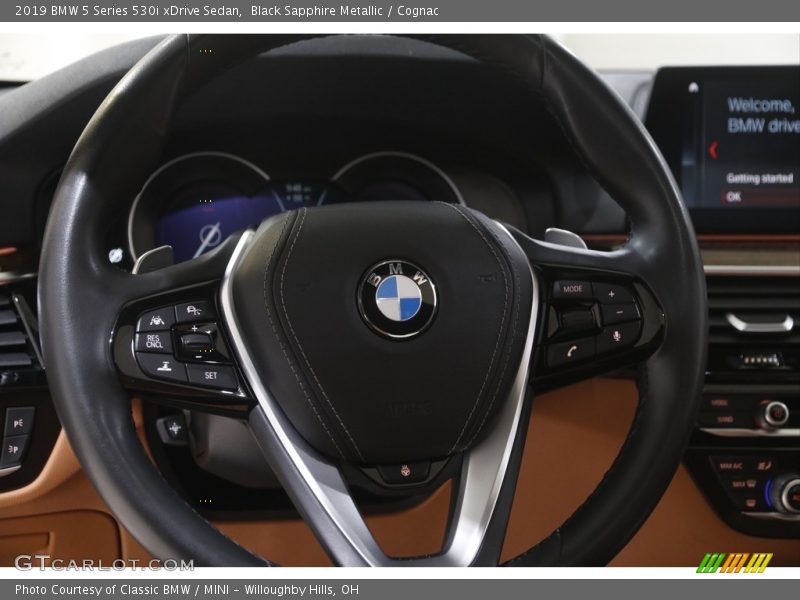 Black Sapphire Metallic / Cognac 2019 BMW 5 Series 530i xDrive Sedan
