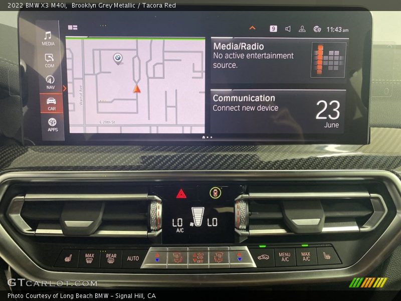Brooklyn Grey Metallic / Tacora Red 2022 BMW X3 M40i