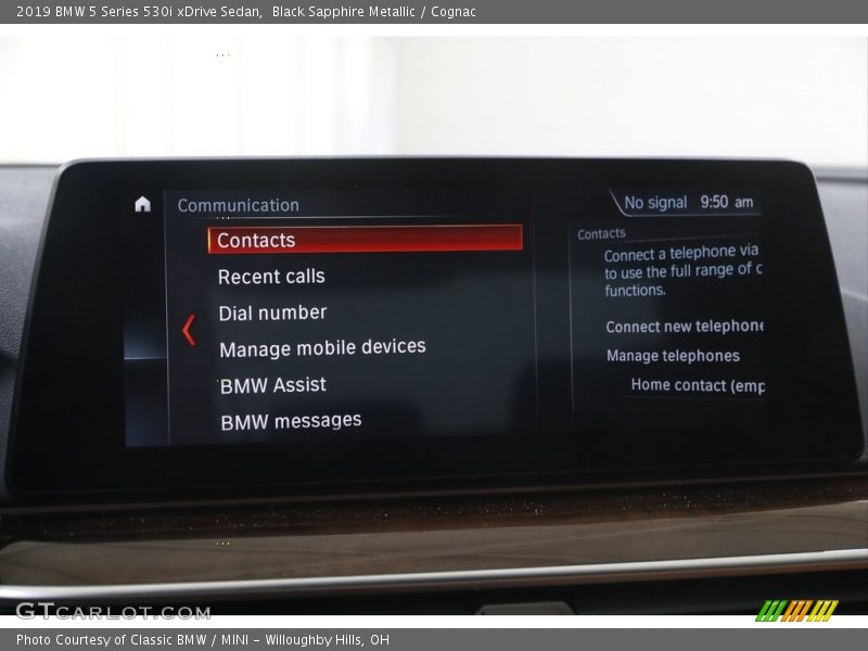 Black Sapphire Metallic / Cognac 2019 BMW 5 Series 530i xDrive Sedan