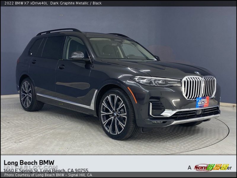 Dark Graphite Metallic / Black 2022 BMW X7 xDrive40i