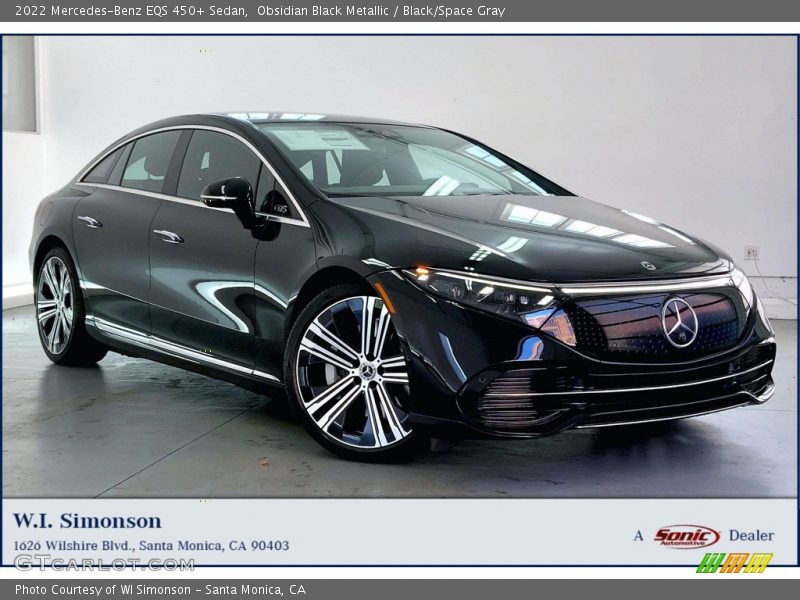 Obsidian Black Metallic / Black/Space Gray 2022 Mercedes-Benz EQS 450+ Sedan