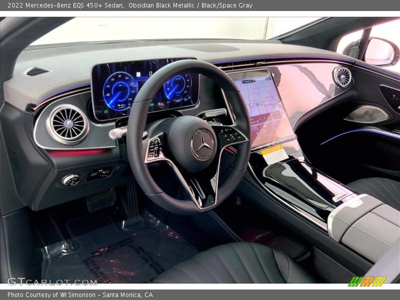 Obsidian Black Metallic / Black/Space Gray 2022 Mercedes-Benz EQS 450+ Sedan