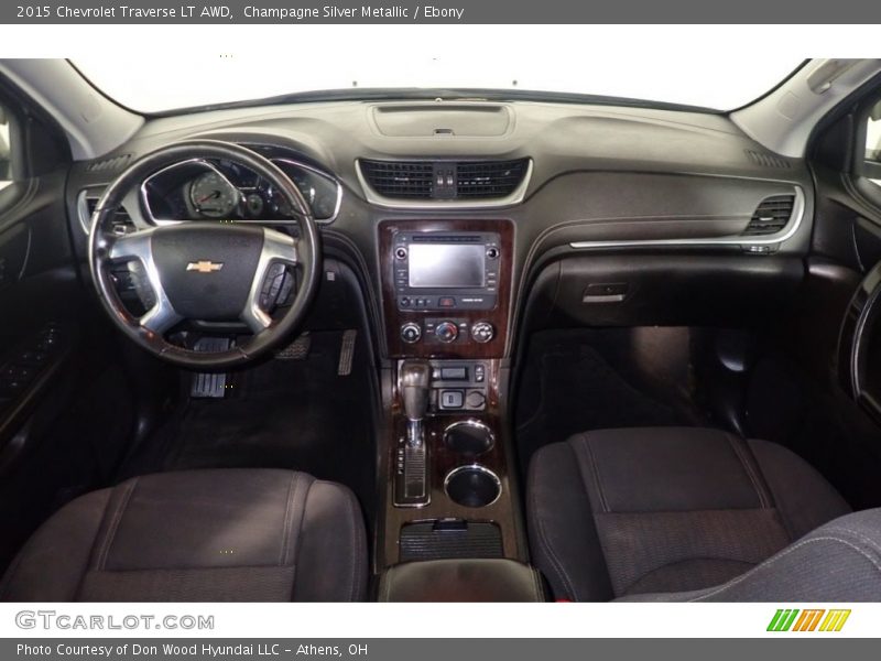 Champagne Silver Metallic / Ebony 2015 Chevrolet Traverse LT AWD