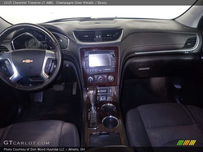 Champagne Silver Metallic / Ebony 2015 Chevrolet Traverse LT AWD