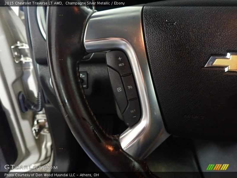 Champagne Silver Metallic / Ebony 2015 Chevrolet Traverse LT AWD
